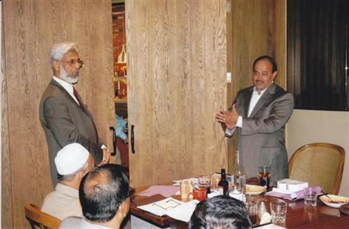 Mr. Mahmudul Islam Chowdhury, Leader of IBFB Delegation & Mr. Masud Chowdhury, President, Bangladesh Chamber of Commerce USA are at the reception given in honor of IBFB Delegation